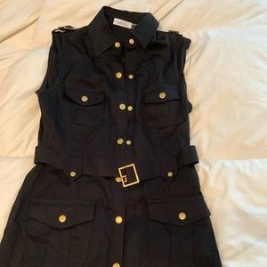 Calvin Klein sleeveless military style dress SZ 4